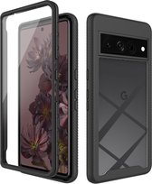 iMoshion Hoesje Geschikt voor Google Pixel 7 Pro - iMoshion 360° Full Protective Case - Zwart / Transparant