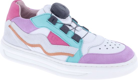 Lef - Beach - Lage sneakers - Multi Wit - Leer Suede - Wijdtemaat - Standaard - Schoenmaat - 31