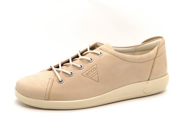 Ecco Soft 2.0 Dames Sneaker - 206503-02211 Beige - Maat 39 | bol.com