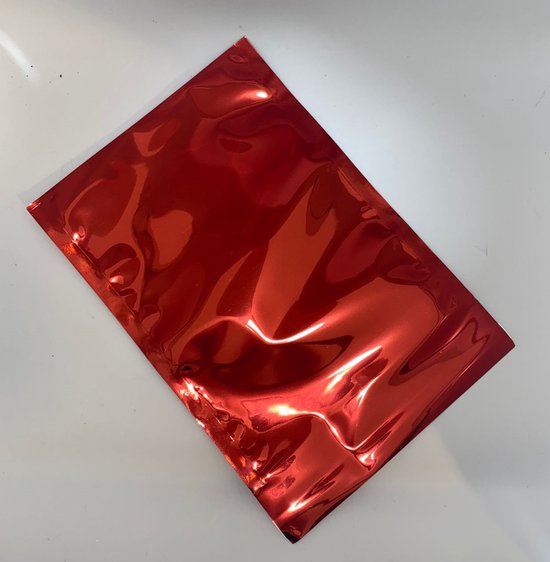 10 stuks Folie envelop rood metallic formaat 162x229 mm