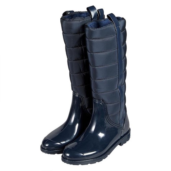 XQ - Regenlaarzen Dames - Fashion - PVC - Navy - Hoge regenlaarzen