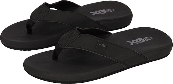 XQ - Teenslipper Heren - Cushioned - Zwart - flip flops heren - Slippers heren