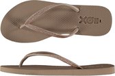 XQ - Teenslippers Dames - Glitter - Taupe - Flip Flops dames