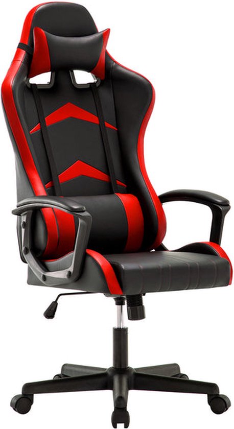 Game Hero Game Chair - Chaise de bureau - Dossier réglable - Oreiller de  soutien - Rouge | bol.com