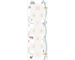 LetsPlaymats® Speelmat baby kinderen - Hinkelpad - Auto - Weg - Kinderen - Rivier - Speelkleed van vinyl – Speeltapijt - Antislip - 90x270 cm