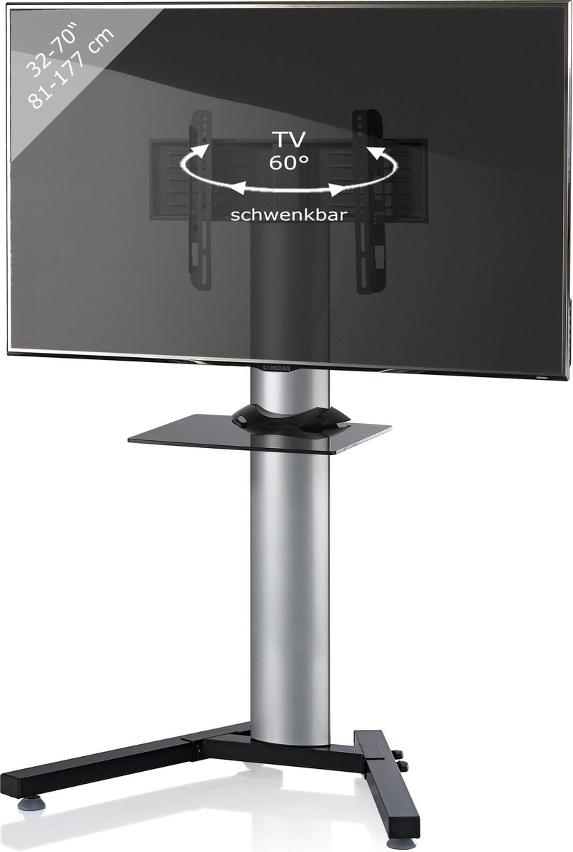 VCM TV meubel -rek- voet Stadino Mini 2 met glas