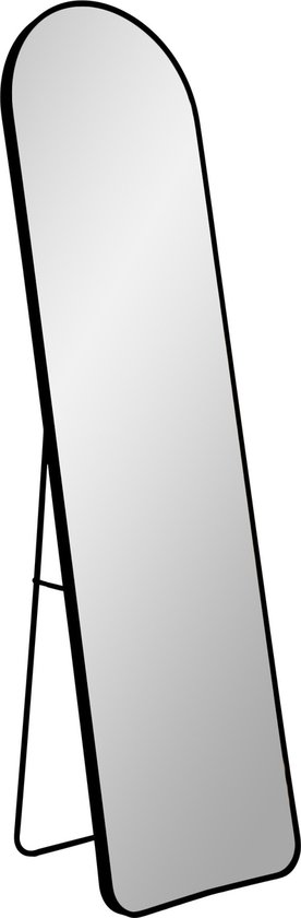 Spiegel Madrid - Spiegel met zwarte lijst 40x150 cm - Passpiegel zwart