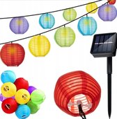 Ilso tuinverlichting op zonnenergie - lampion verlichting - waterproof - 10 gekleurde lampen - 3 meter - IP44