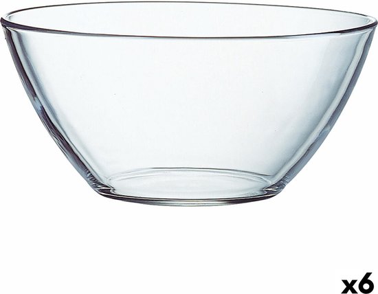Dajar Tafelservies Carine Luminarc, glas, wit/zwart, 27,5 x 16,5 x 27,5 cm, 18 stuks