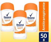 Rexona Deodorant Stick - Sport Intense Women - 3 x 50 ml