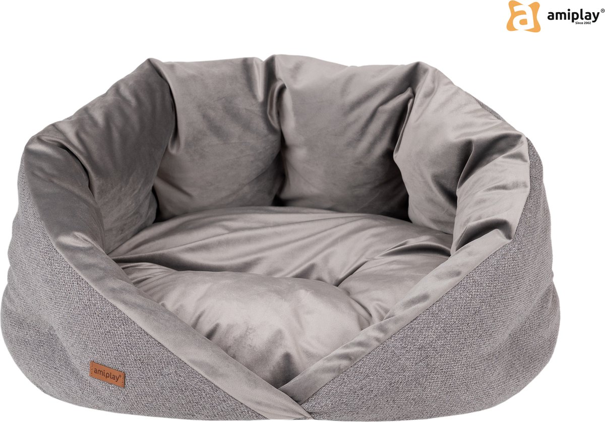 Amiplay Mand cocon Siena grijs maat-S / 50x50x35cm