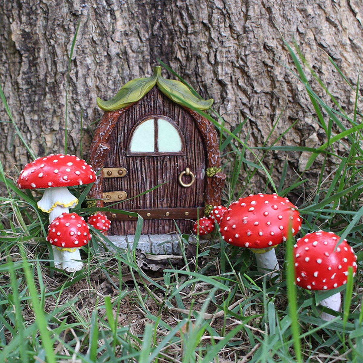 Décoration de jardin de maison de fée gnome super mignon de 4 pièces avec  un design