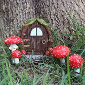4 delige Super schattig kabouter sprookje huisje- tuindecoratie-met Lichtgevende ontwerp