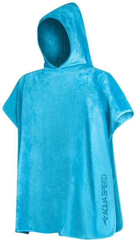 Aqua Speed Poncho Handdoek kinderen - Aqua Blauw 70 x 120 (110 / 135)