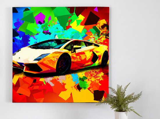 When lambo | When Lambo | Kunst - 80x80 centimeter op Dibond | Foto op Dibond