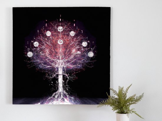 Tree of the Universe kunst - 40x40 centimeter op Dibond | Foto op Dibond - wanddecoratie