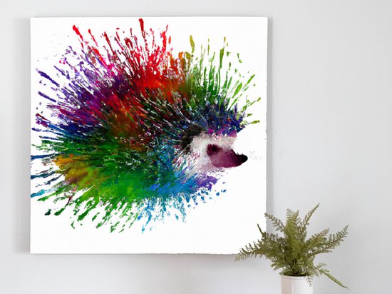 Vibrant Prickly Pop! kunst - 100x100 centimeter op Canvas | Foto op Canvas - wanddecoratie
