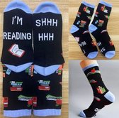 Akyol - sokken leraar - juf - meester - sokken voor juf of meester - cadeau voor meester - lezen sokken - Afscheidscadeau - dames en heren sokken maat 39/43 - sokken voor heren