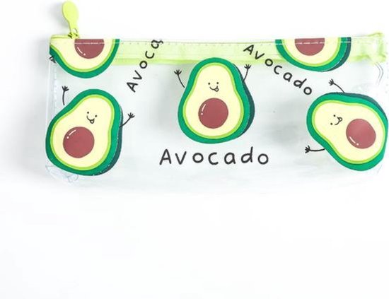 Akyol - Etui Avocado - Advocado met rits (20 x 9 cm) voor jongens en meisjes -school etui - avocado etui - sinterklaas cadeau etui - pennenzak voor kinderen en volwassenen - Cadeau