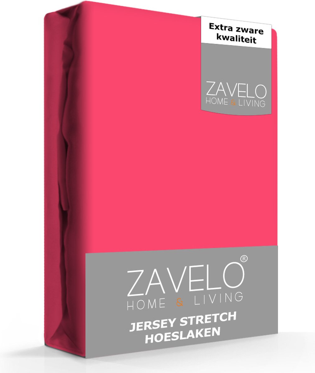 Zavelo® Jersey Hoeslaken Fuchsia - Lits-jumeaux (160x200 cm) - Hoogwaardige Kwaliteit - Rondom Elastisch - Perfecte Pasvorm