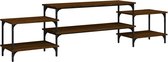 vidaXL - Tv-meubel - 197x35x52 - cm - bewerkt - hout - bruin - eikenkleur