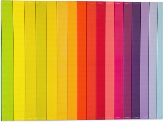 Vlag - Strepen in Regenboog Kleur - 40x30 cm Foto op Polyester Vlag