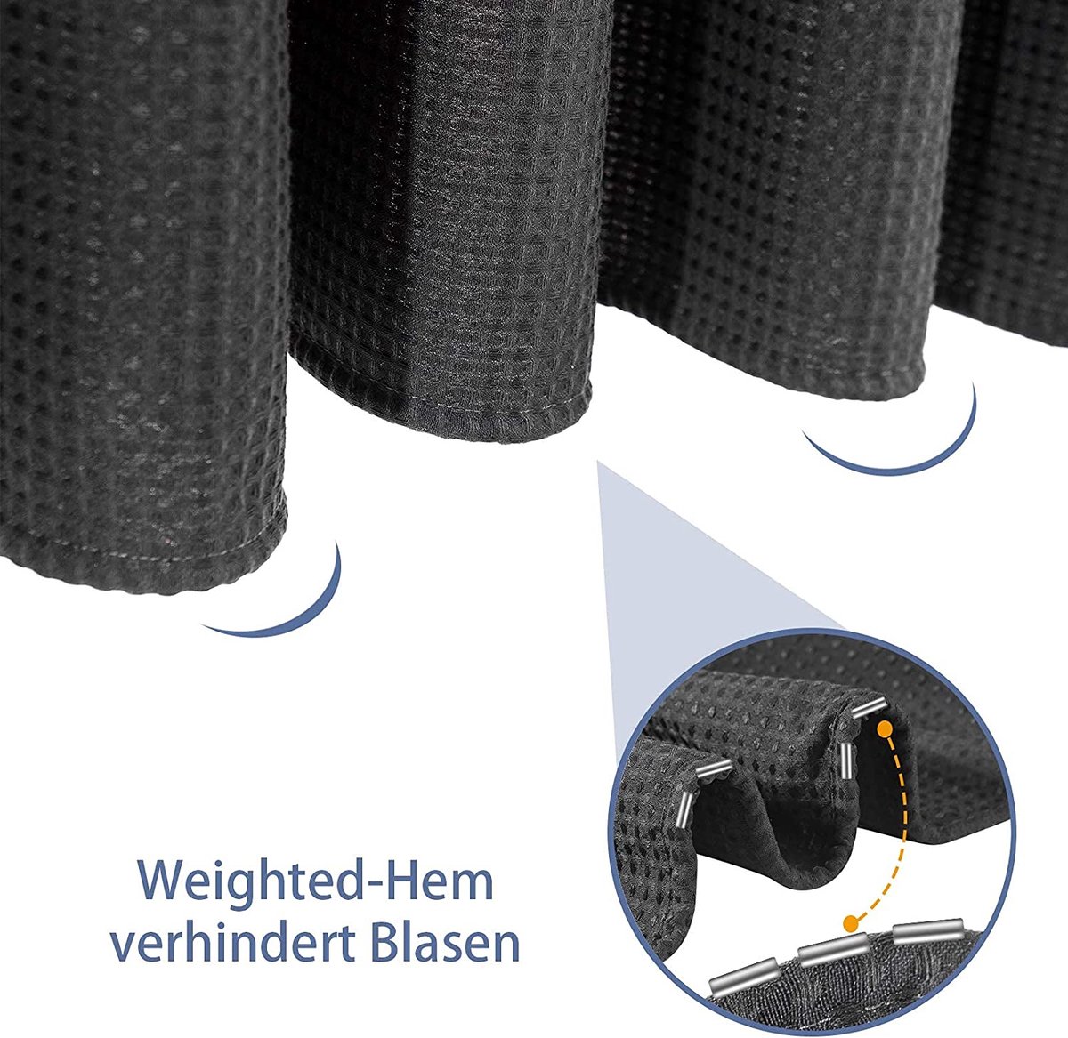 Douchegordijn Wafelstof Waterdicht Met Metalen Douchegordijnringen Anti Schimmel Stoffen Textiel Badkamer Gordijn Zwaar Badgordijn Voor Douchecabine 182 X Cm Paars 2706587379