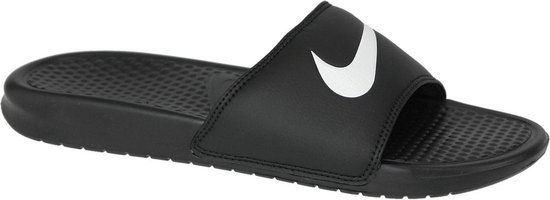 Riskant Christus radioactiviteit Nike Benassi Swoosh Slippers - Maat 46 - Unisex - zwart/wit | bol.com