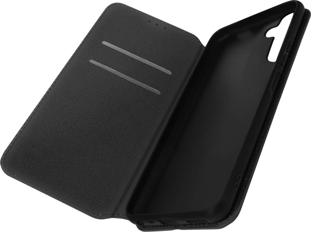 Hoes Geschikt voor Samsung A14 4G/5G klep portefeuille, video standaard zwart