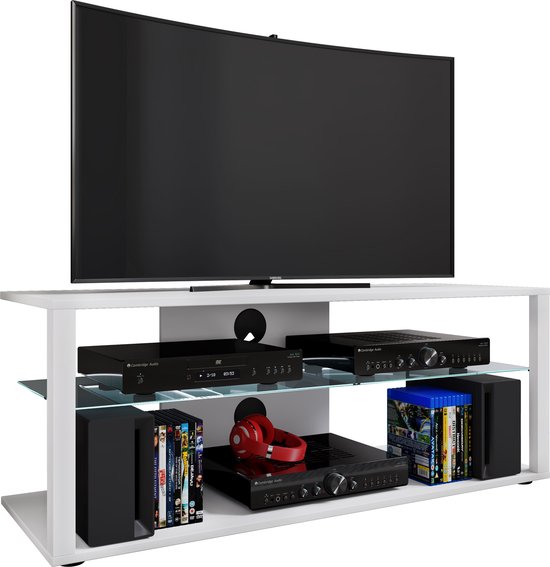 Gecheer TV kast met vakken Lowboard TV tafel TV meubel massief grenen