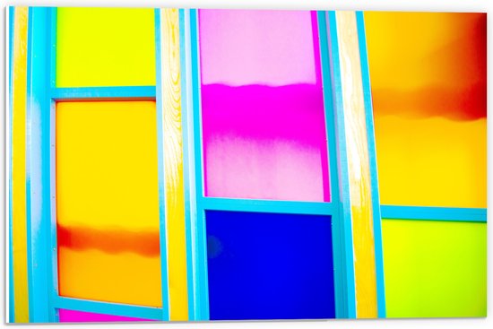 PVC Schuimplaat- Rechthoeken in Verschillende Vrolijke Kleuren - 60x40 cm Foto op PVC Schuimplaat