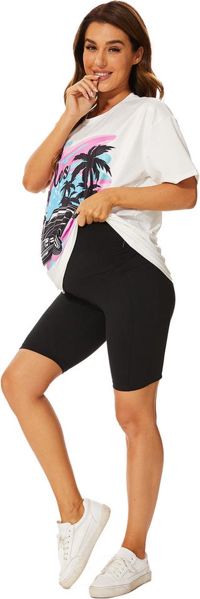 Wow Peach - Zwangerschaps Panty Short - Maternity Short - Stretch - Soepel - Zwart - Large van Merkloos — afbeelding 3