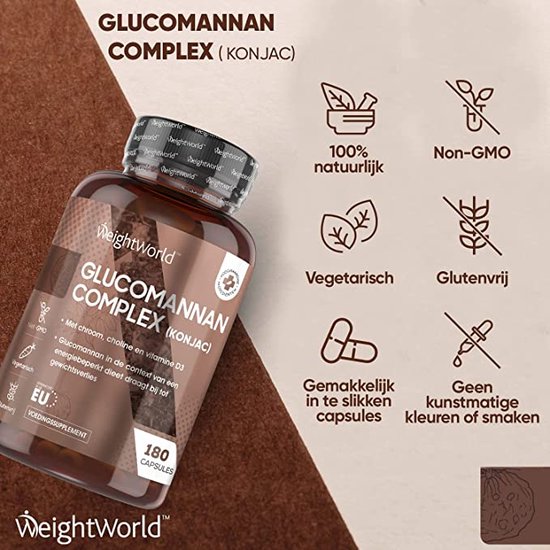 WeightWorld Glucomannan Complex - 3000 mg 180 capsules - Weight World