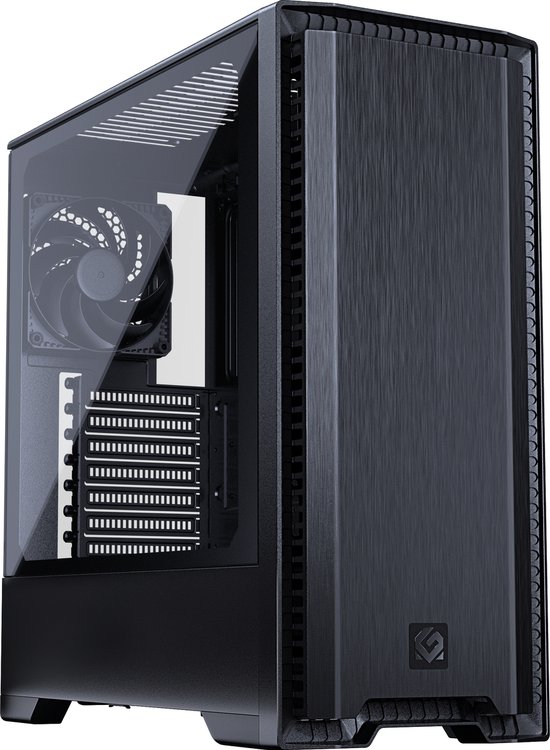Magniumgear Neo Silent ATX Mid-tower, Silent front design, 1x 120 fan, Black