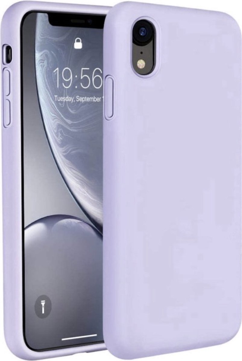 Supertarget Siliconen hoesje geschikt voor Apple iPhone X/XS - backcover - Lila - Paars - Lilac - Purple - licht paars - Light purple - Lavendel - Lavender