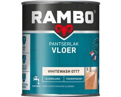 Rambo Pantserlak Vloer Transparant Zijdeglans - Sneldrogend - Vocht & Vuilwerend - Whitewash - 0.75L