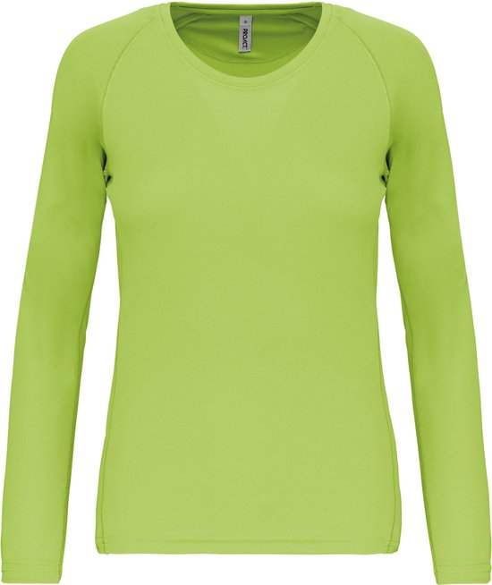 Damessportshirt 'Proact' met lange mouwen Lime Green - S