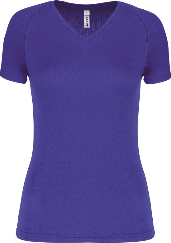 Damesportshirt 'Proact' met V-hals Violet - XXL