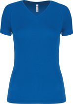 Damesportshirt 'Proact' met V-hals Royal Blue - S
