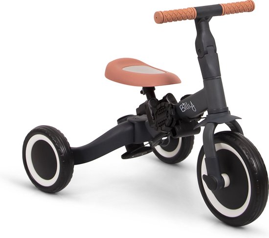 Driewieler Baninni Gio 4-in-1 Pink met Duwstang