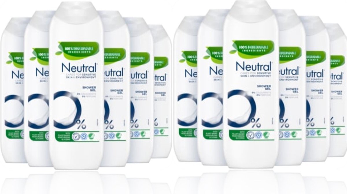 Neutral - Douche Gel - Gevoelige Huid - 0 % - 250 ml - JUMBO PAK 12 X 250 ML