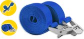 2x autobinders of spanbanden- blauw - 2 x 3,5 meter - belastbaar tot 100 kg per spanband - veilige oplossing voor voertuigbevestiging