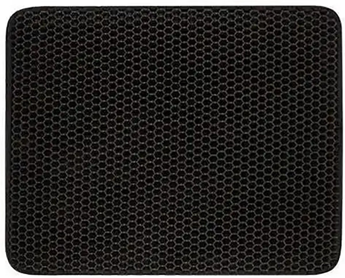 Kattenbakmat Medium 40x50 cm - Zwart - Grit Opvanger - Katten Mat - Waterdichte Kattenbak Mat - Kattenbak Accessoires - Gritmat - Mat vangt grit op - Kattengrit Mat - Katten Verzorging - Cat Litter Mat - kattenbak uitloopmat - Katten schoonloopmat