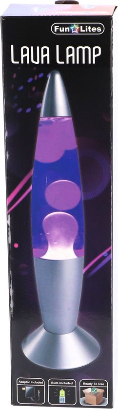 InnovaGoods® lavalamp, ontspannende lavalamp, bedlamp, werkt met een