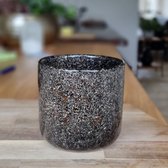 Dusty Black Ceramic Scented Candle - Seaweed and Juniper