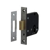 Nemef Side Lock plaque avant ronde en acier inoxydable backset 60mm