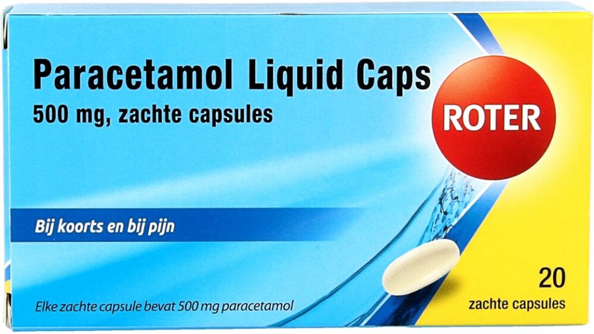 2x Roter Paracetamol Liquid 500 mg 20 liquidcaps
