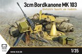 16.02 3cm Bordkanone MK 103 Behelfslafette "Baumaffe" oder Standlafette + Ammo by Mig lijm