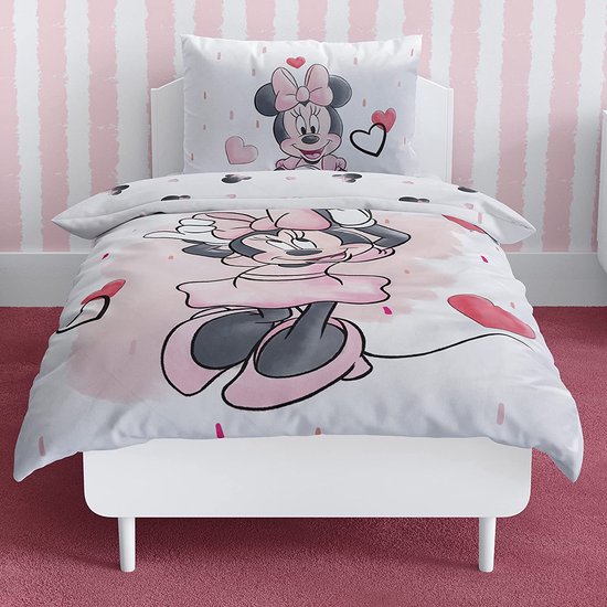 Verwisselbaar Opname Guinness Minnie Mouse beddengoed, flanel/bever, ☆ kinderbeddengoed voor meisjes,  roze, ☆ Disney... | bol.com