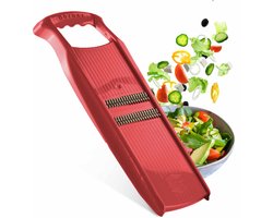 Börner Rasp | Rasp Groente en Fruit in dunne reepjes | BPA-vrij en Roestvrij | Rood